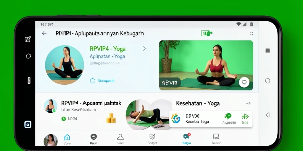 Antarmuka RPVIP4 menunjukkan berbagai latihan Yoga dengan jelas.