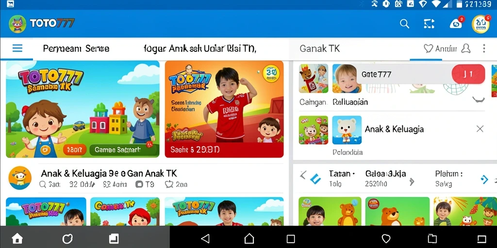 Tampilan menarik dan edukatif dari aplikasi TOTO777.
